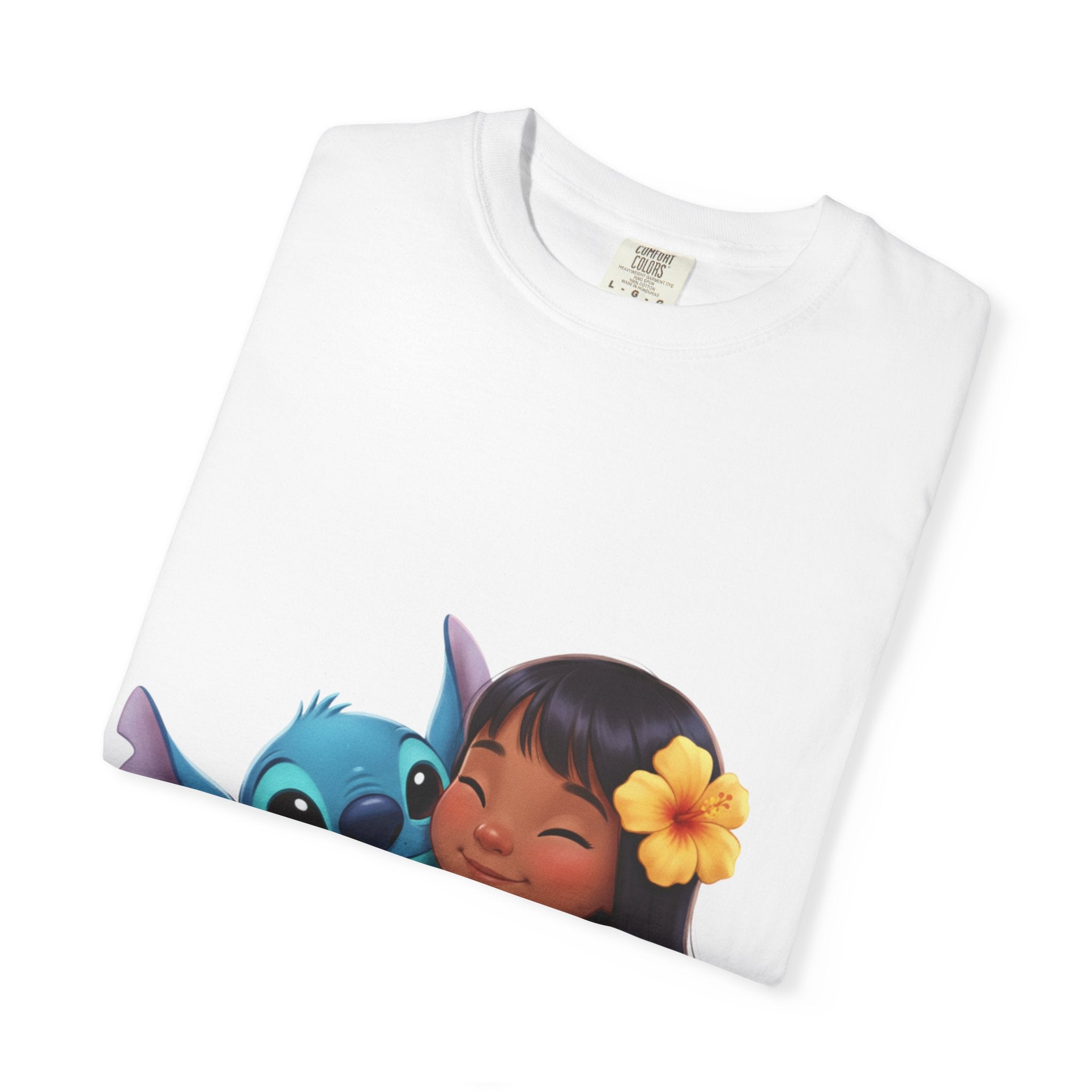 Lilo & Stitch Hug Kids T-Shirt — Cute Cartoon Character Tee with Number 8 Back